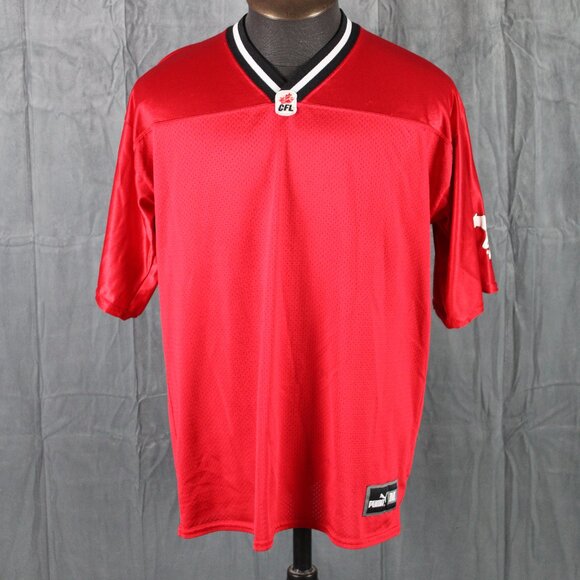 Calgary Stampeders Jersey (VTG) - 1990s Away Jersey by Puma - Men's Medium - Picture 1 of 9